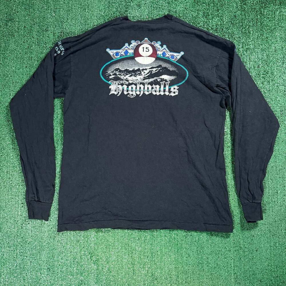 Vintage 1997 Highballs Billiards Long Sleeve T-Shirt XL